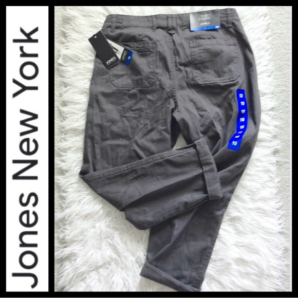 NWT Jones NY The Chino Crop Relaxed Fit Pants - Picture 5 of 7